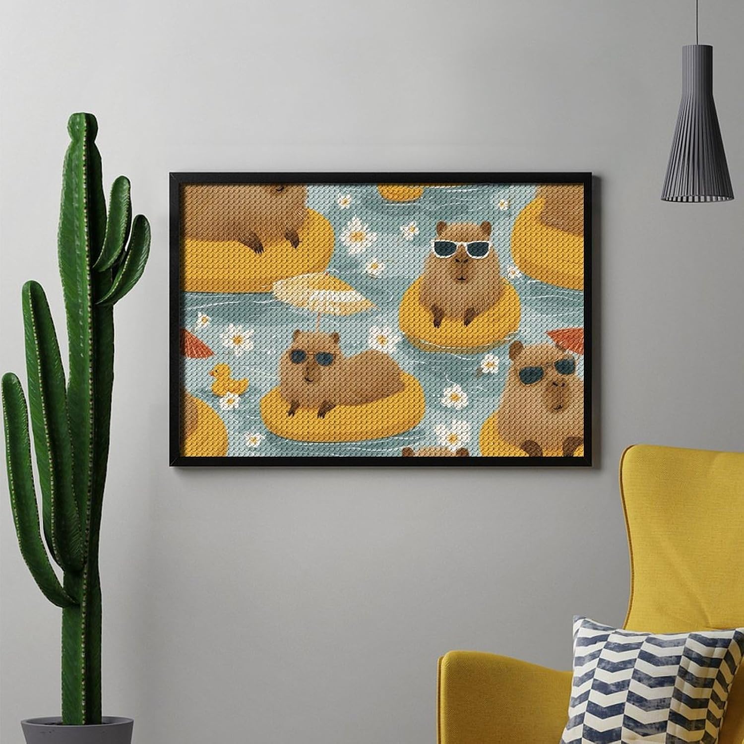 Relaxing Capybara 5D Diamond Art Kits for Adults Full Round Drill Crafts image 5