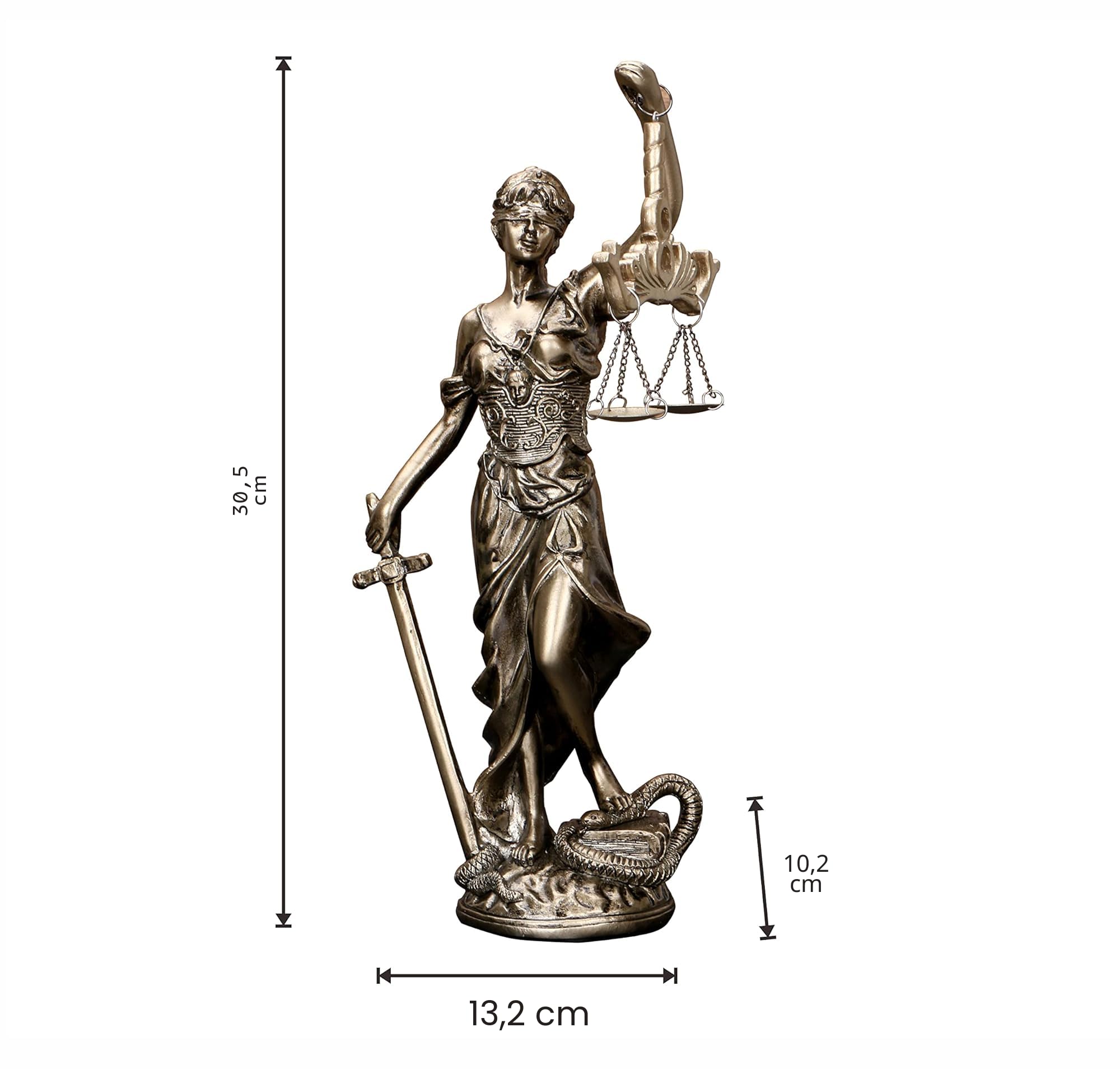 THEMIS Figurine Statue Déesse Grecque / Aveugle Dame Justice Sculpture Avocat Cadeau