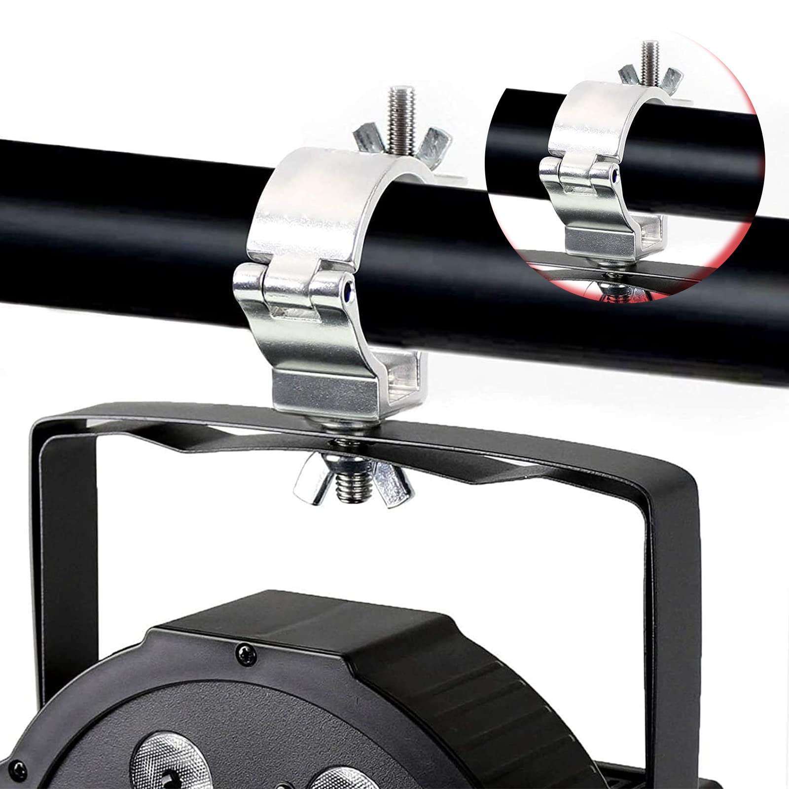 Truss Clamp 48-51mm,Forreen Morsetto per Luci da Palcoscenico Lega di Alluminio Metà Conica Resistente Luce di Scena Morsetti Gancio,Capacità di Carico 100kg per Faretti Standard Fari Mobili