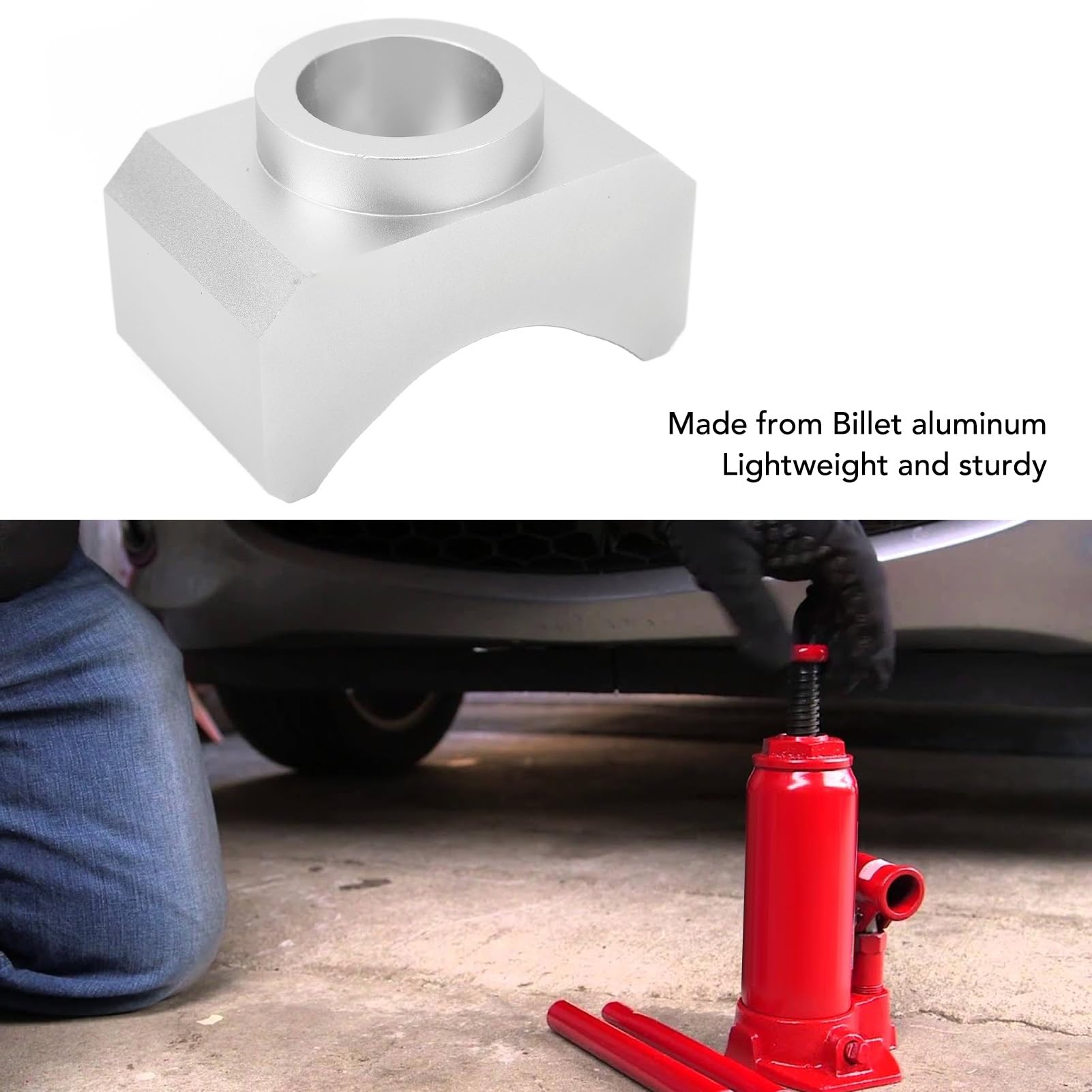 Adapter osi podnośnika, siodełko do podnoszenia, wysokiej jakości, aluminiowy, hydrauliczny adapter podnośnika do podnośnika butelkowego, do podnośnika podłogowego, kompatybilny z osiami 7 cm, garaż