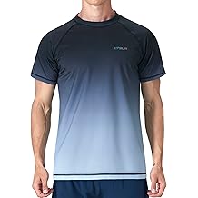 Mens Swim Shirts UPF 50+ Sun Protection Quick Dry SPF Rash Guard Outdoor Beach Fishing T Shirts