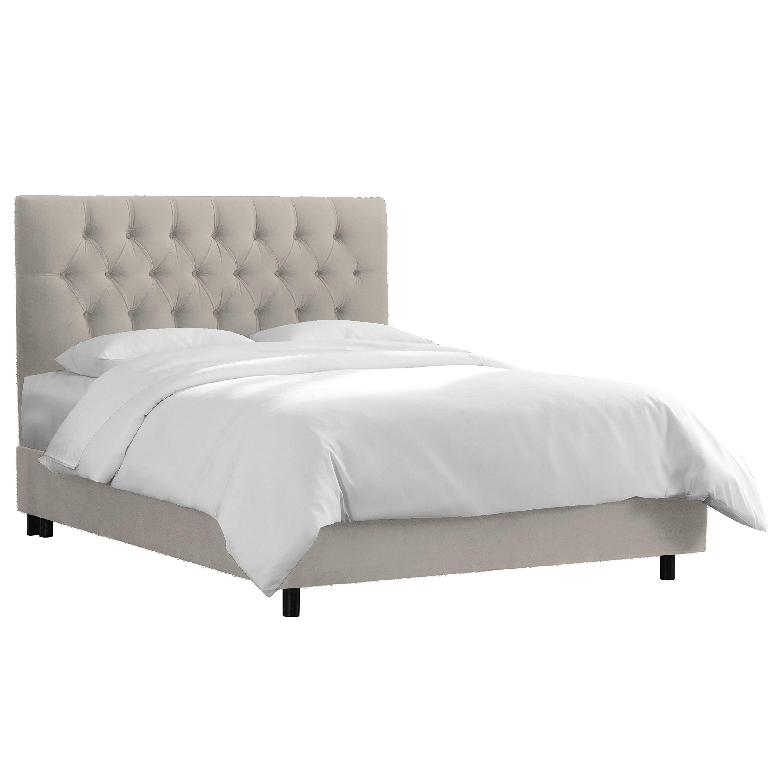 LA WEB DEL COLCHON - Cabecero tapizado Naxos para Cama de 150 (160 x 120 cms) Beige Claro Textil Suave | Cama Juvenil | Cama Matrimonio | Cabezal Cama |