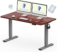 Vista 41 de Flexispot - Escritorio eléctrico de pie, soporte para computadora para oficina en casa, mesa de trabajo de altura ajustable Arce
