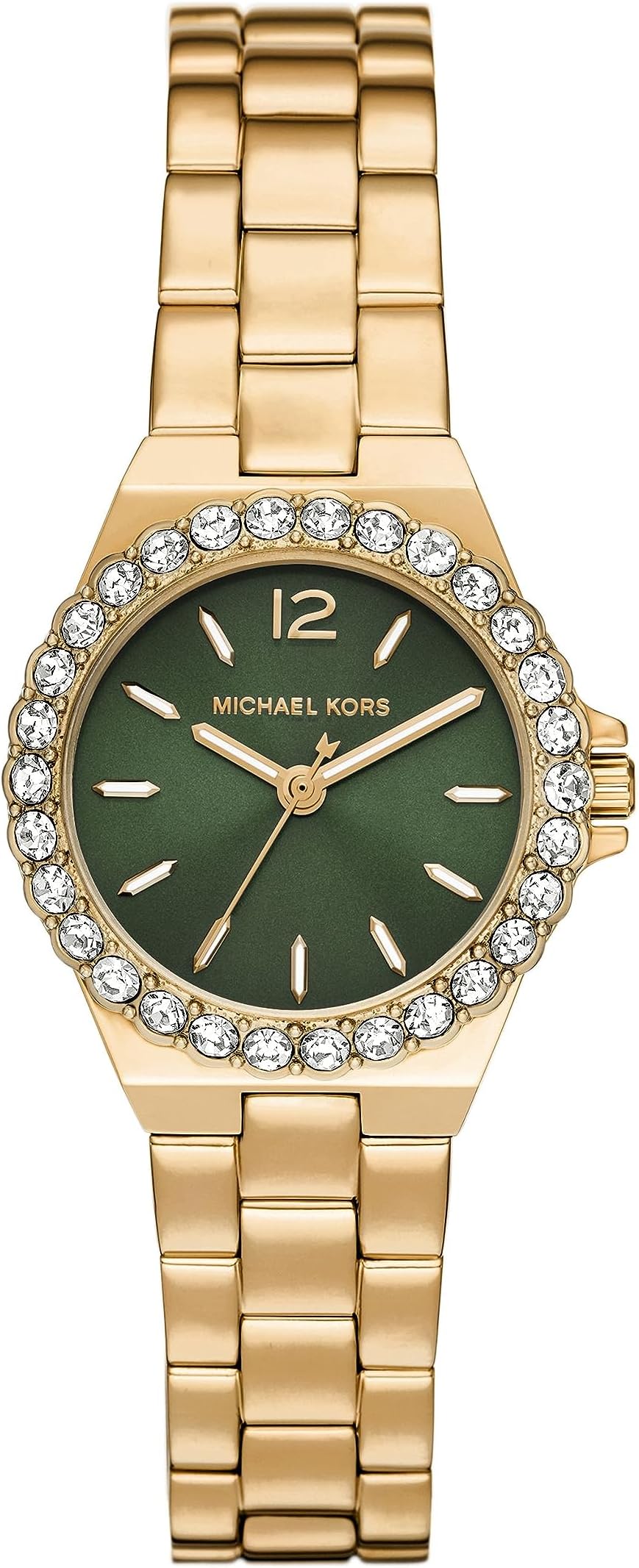Lennox Watch for Women, Gold Tone Quartz Three Hand Movement with Stainless Steel Strap