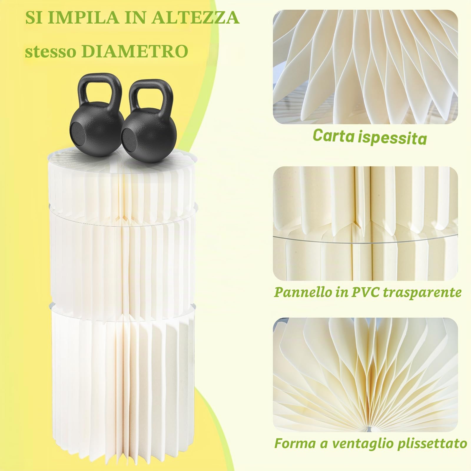 Confezione da 6 alzate per buffet, in acrilico e cartone, pieghevoli, per tavolo da dessert, colonne alte per matrimoni, compleanni, feste, stand per dessert a più livelli per cupcake, dolcetti ed