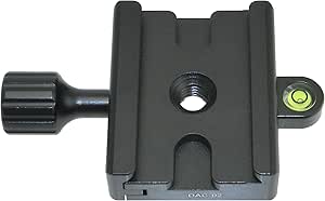 Desmond DAC-02 60mm QR Clamp 3/8 Inches with 1/4 Inches Adapter and Level Arca Compatible for Tripod Head