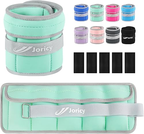 Pesas de tobillo ajustables para mujeres, hombres y niños, 1234568101220 libras, 1 par de pesas de muñeca y pierna con peso extraíble, entrenamiento