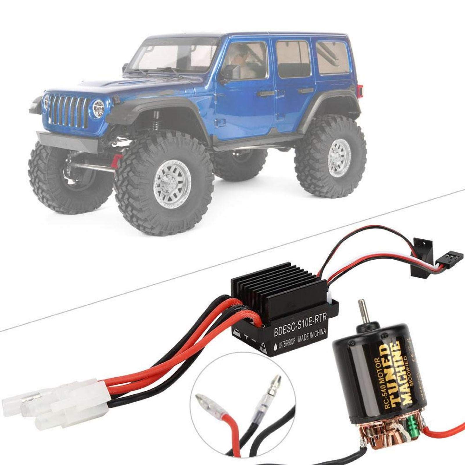T best Motor RC, Modelo RC Coche 540 Motor de Cepillo con 320A Cepillo ESC RC Piezas Accesorios Universal(45T)