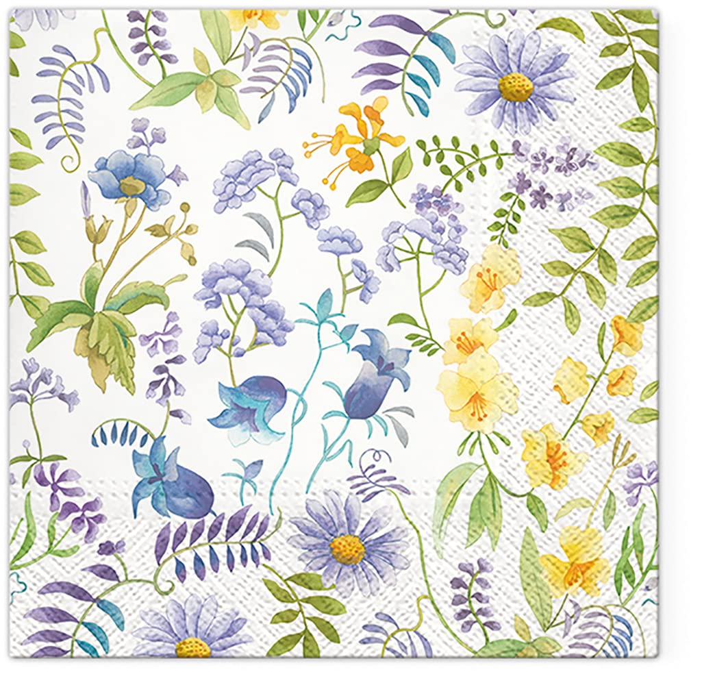 Tete a Tete 3Ply Flowery Tissue Paper Napkins Decoupage Serviettes 33cm x 33cm - 1/4 Folded (Pack of 20) (Botanical Memories) — view 5