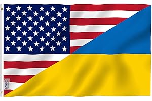 Anley Fly Breeze Ukraine Colors America Friendship Flag