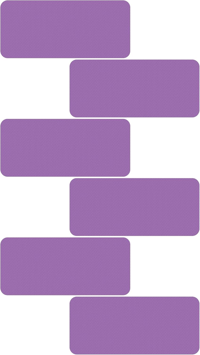 Bathtub Bath and Shower 4″x9″ Non-Slip Traction Treads (Purple)