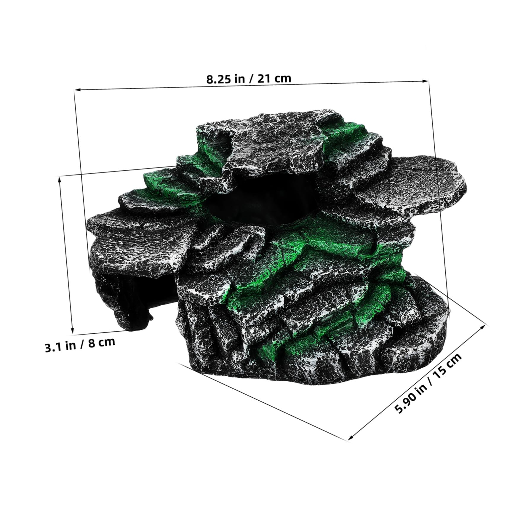 BESPORTBLE Aquatic Turtle Habitat Decoration Basking Platform Reptile Natural Rock for Tank for Bearded Dragon