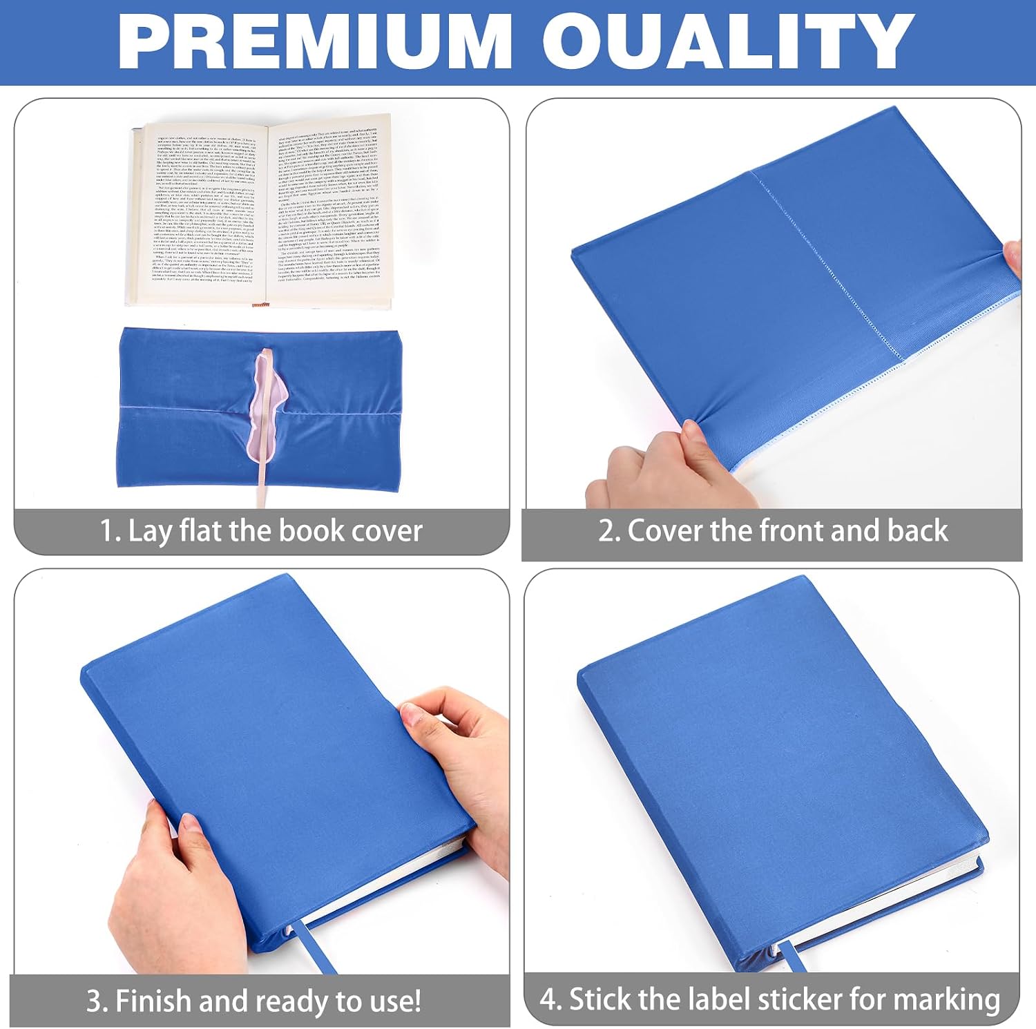 Gilprop 12 Pack Stretchable Book Covers, 9.06 x 14.57 Inch Washable Reusable Fabric Book Sleeve Covers Suitable for 9-11 Inch Hardcover Textbooks Notebook Protection (Lively Colors)