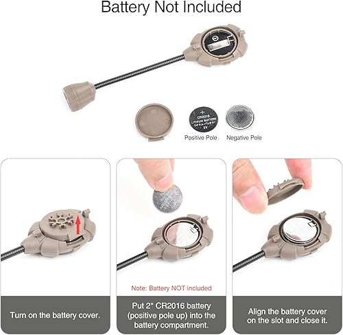 Miniatura 4 de Luz táctica militar para casco con lámpara LED IR + verde + blanco, luz de señal de supervivencia con 4 accesorios de montaje para casco Fast Mich