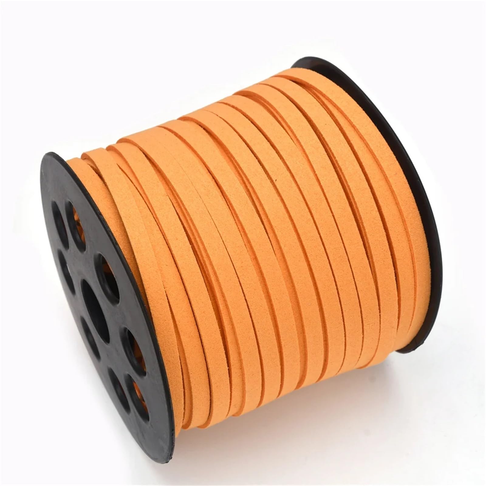Leather Cords for Jewellery Making 2Rolls Crafts Faux Suede Cord for Jewelry Making 5mm 50 Yards Flat Vegan Leather Strings Laces Strips for Bracelets, Necklaces(Yellow)