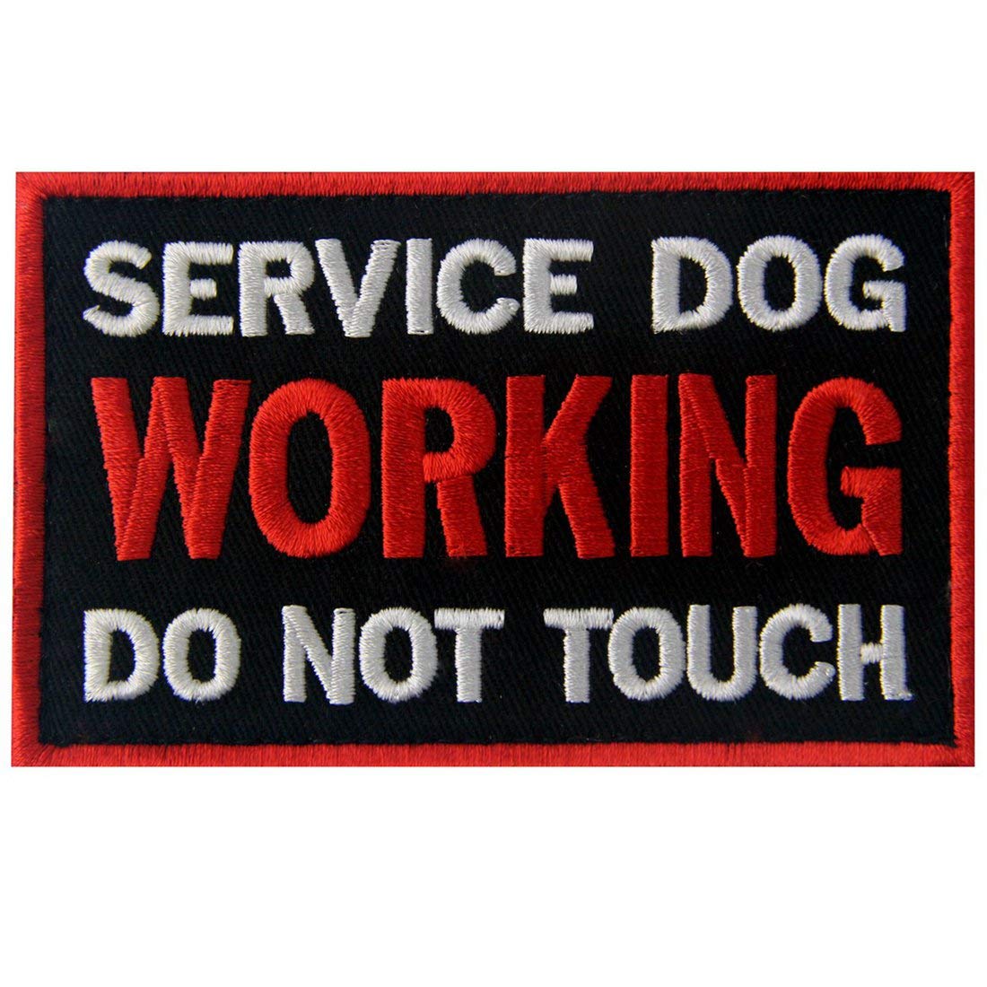 Service Dog Working Do Not Touch Vests/Harnesses Emblem Embroidered Fastener Hook & Loop Patch