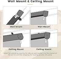 Vista 6 de VICLLAX Persiana Enrollable Premium para Exteriores de Tela PVC, Persiana Enrollable Exterior Operada con Manivela con Cenefa Protectora de Aluminio