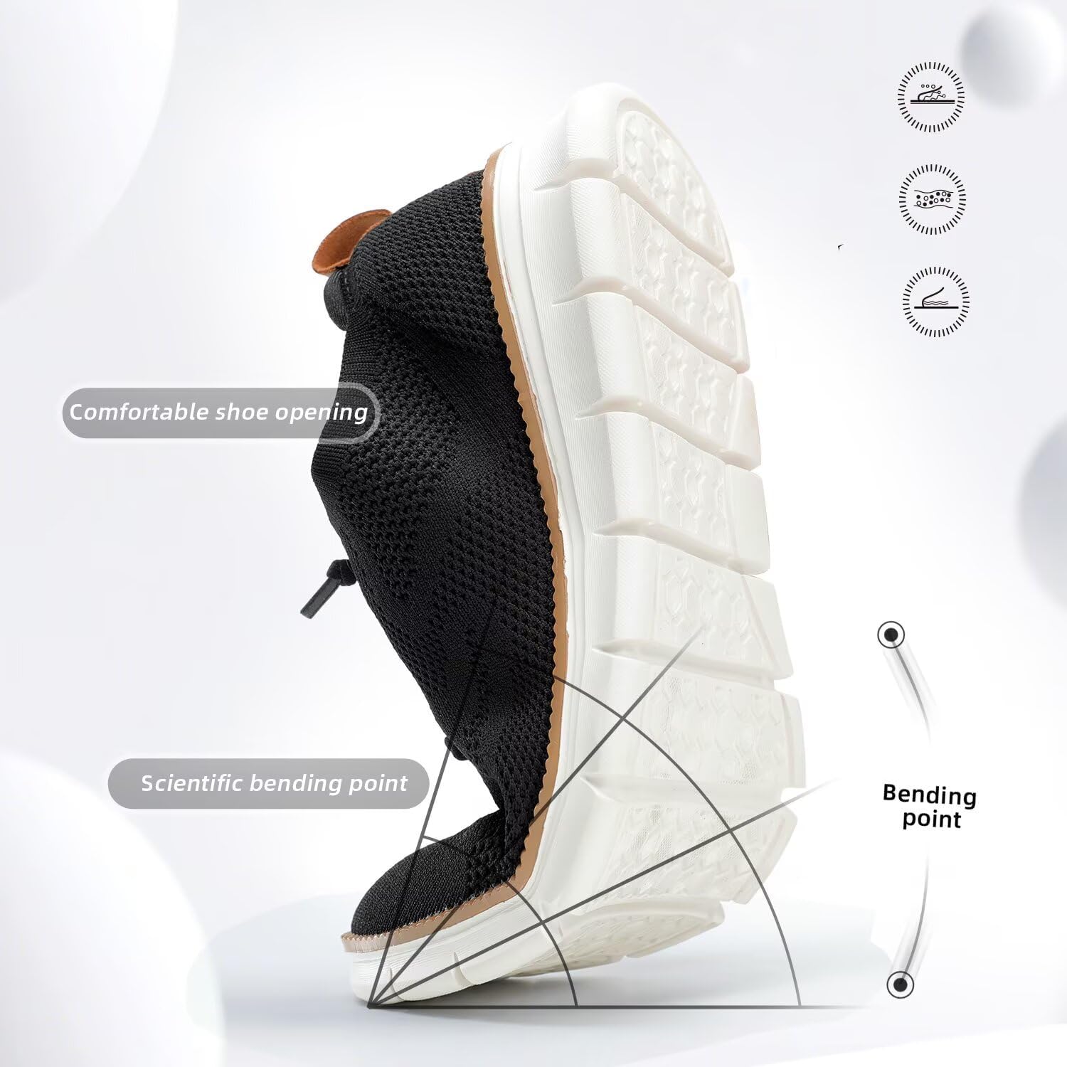 Men's Casual Dress Shoes Fashion Walking Sneakers Mesh Business Oxfords Work Lightweight Soft Sole - Image 3