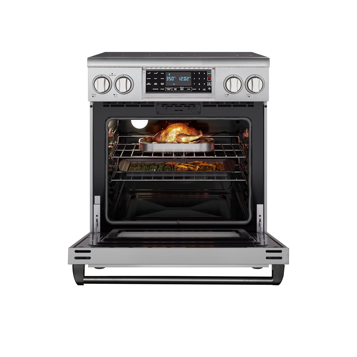 KoolMore 30 in. Electric Professional Range with Tilt Panel and Digital controls, Self-Cleaning, 16300W of Power, 240V in Stainless-Steel (KM-EPR-30TDP-SS)