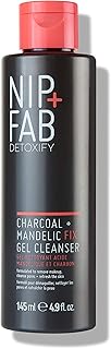 Nip + Fab Charcoal and Mandelic Acid Fix Cleansing Face Wash Charcoal Gel Cleanser Hydrating for Pores, Oil Control, Sensitive Skin, 145ml