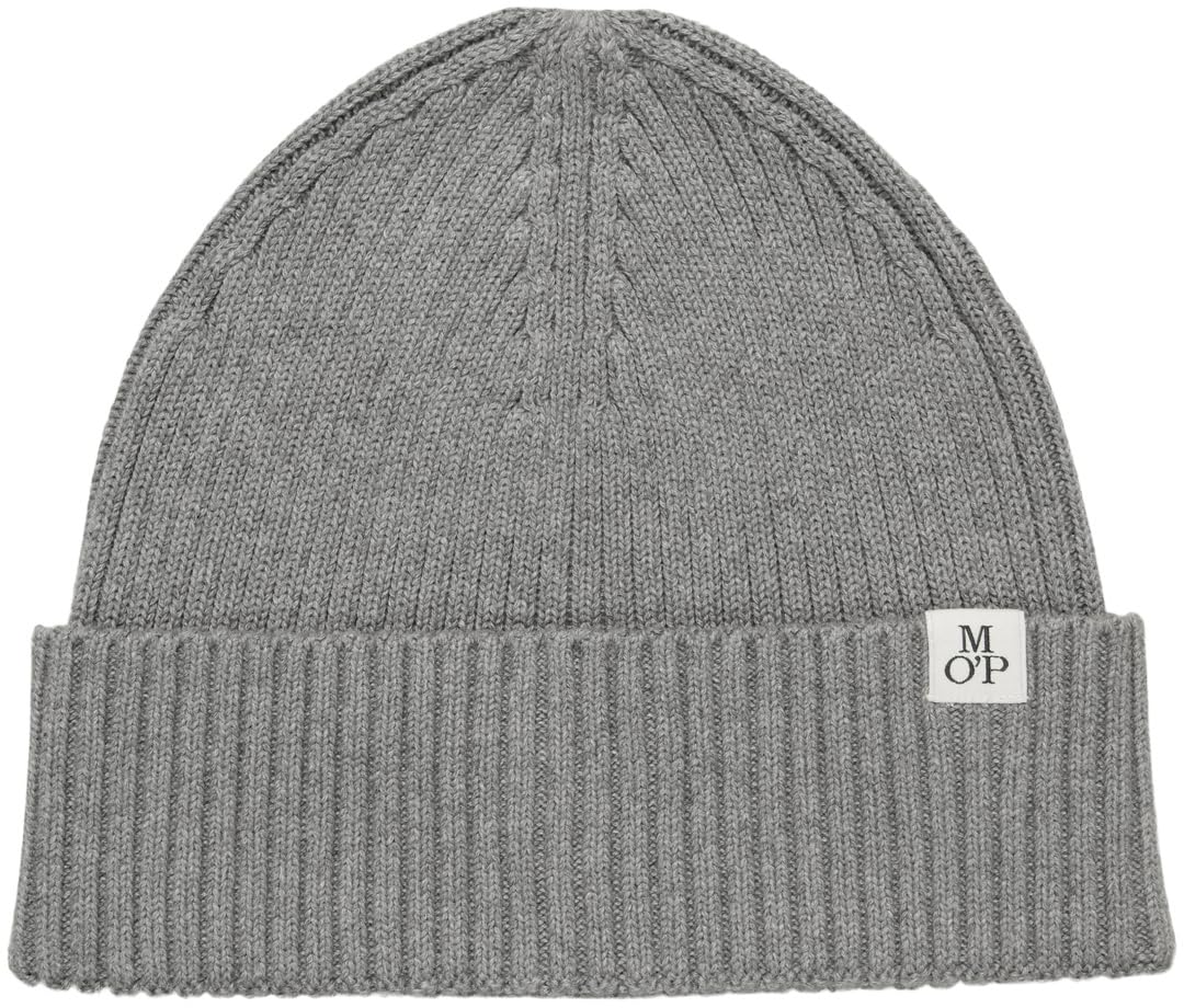 Marc OߴPolo Men's Organic Cotton Knitted Beanie, Grey (Grey Melange), One Size