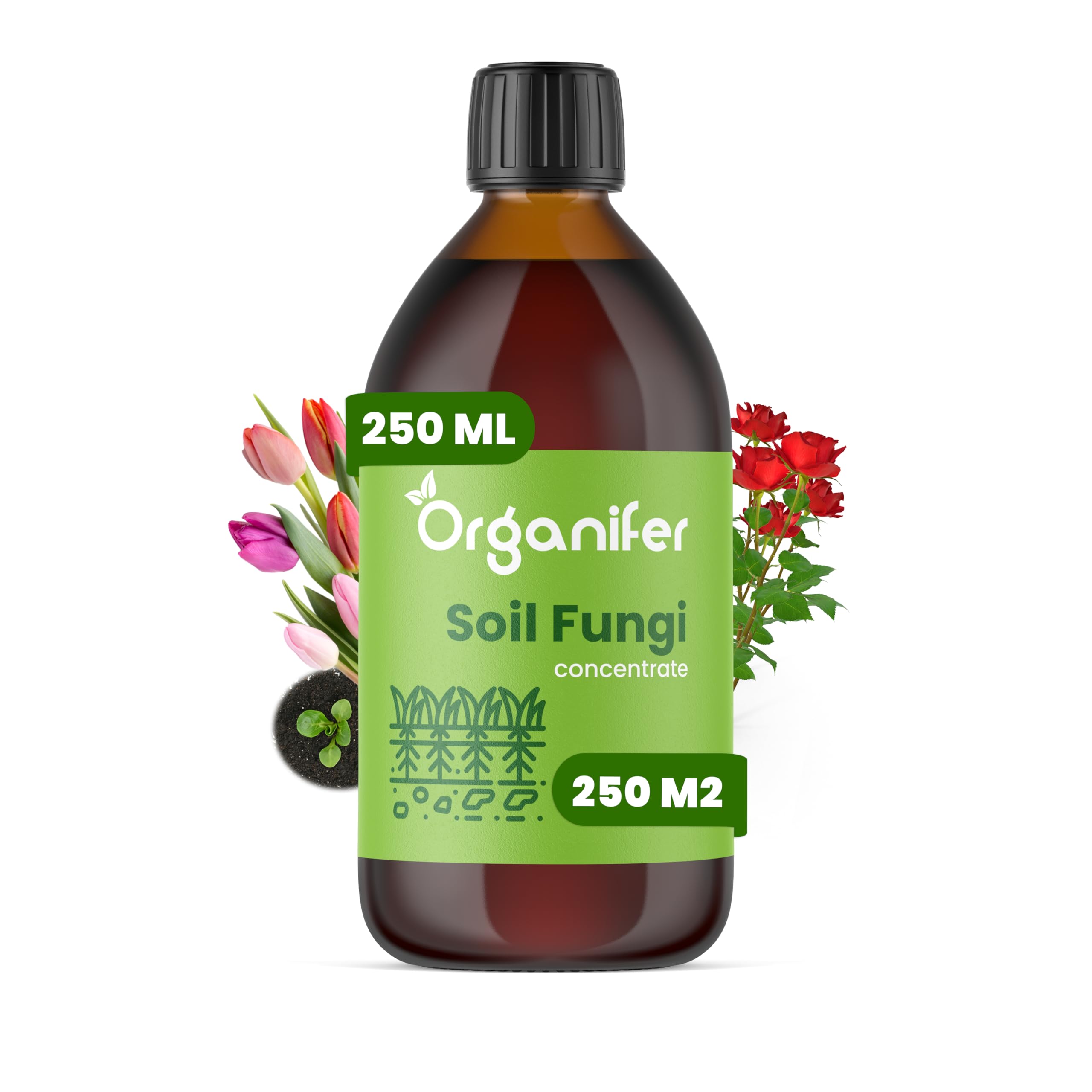 Bodenkonzentrat - Pilze - 250 Ml Für 250 M2 - Konzentrat Für Gesunde Pflanzen - Gartenpflege - Flüssigdünger - Gartendünger - Organifer