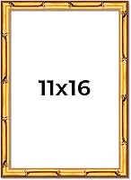 Vista 109 de Poster Palooza Marco de madera maciza de bambú dorado de 12 x 8 pulgadas con acrílico UV, respaldo de tablero de espuma y accesorios para colgar