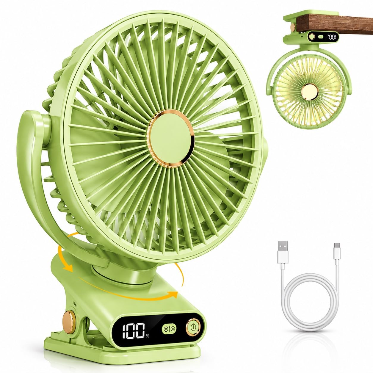 家庭用扇風機 緑色とクリーム色 Amazon | 卓上扇風機 【3D自動首振り&夜灯機能&無段変速風量】扇風機