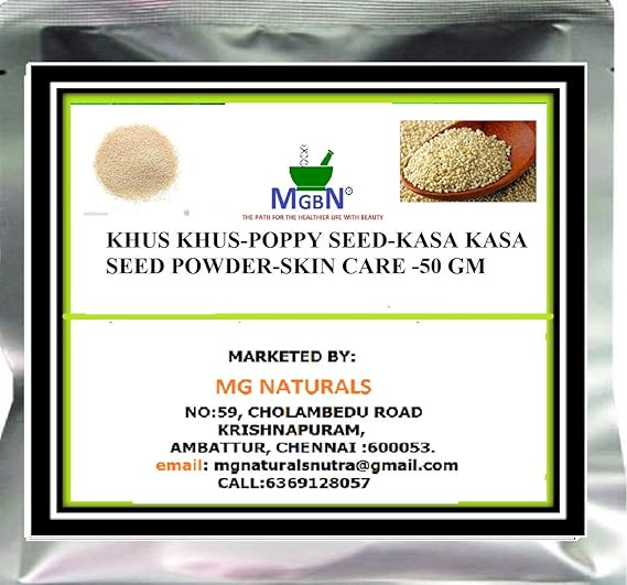 KHUS KHUSPOPPY SEEDKASA KASA SEED POWDER SKIN CARE 50 GM Amazon