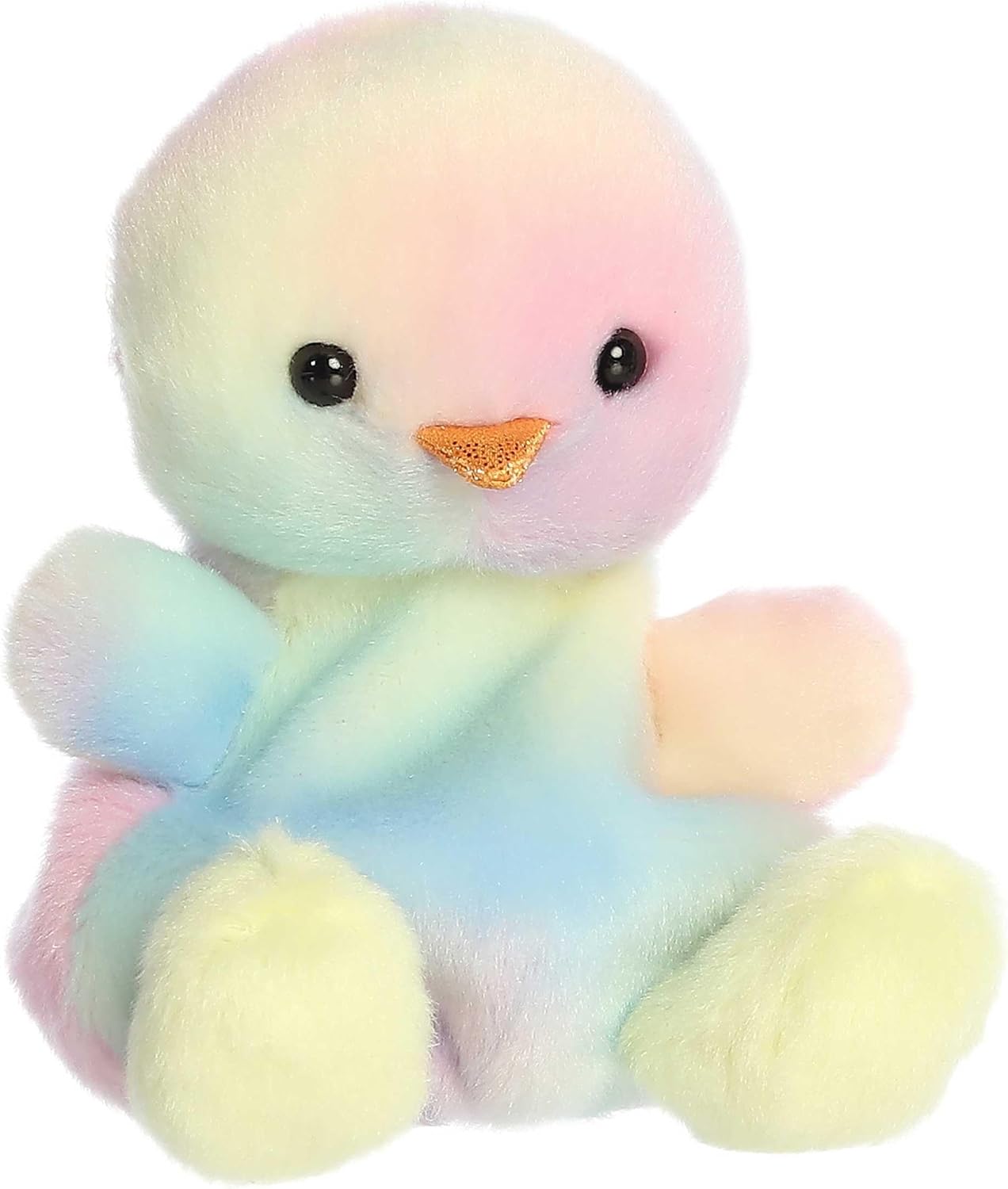Aurora® Adorable Palm Pals™ Aura Rainbow Chick Stuffed Animal - Fun Collectible Plush for Kids and Adult Collectors - Perfect for Decorating Rooms and Birthday Gifts - 4 Inches