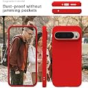YATWIN Silicone Back Case for Google Pixel 9 Pro XL, Soft-Touch Phone Back Cover for Google Pixel 9 Pro XL - Red gallery image
