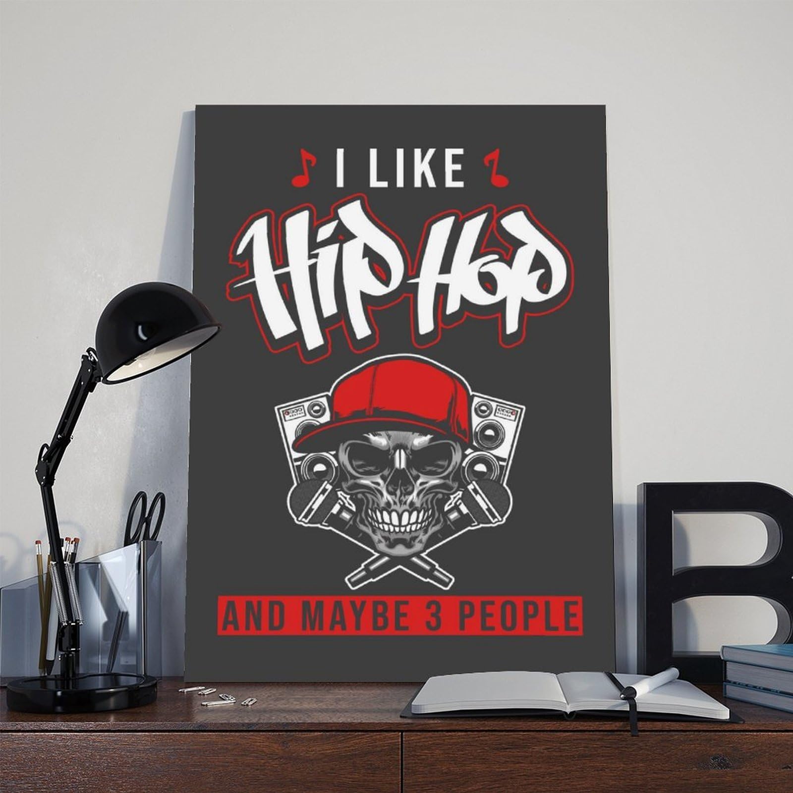 Poster su tela, stile hip hop, retrò, decorazione artistica da parete, stampa per soggiorno, camera da letto, cornice decorativa: 50,8 x 76,2 cm (lunghezza x larghezza)