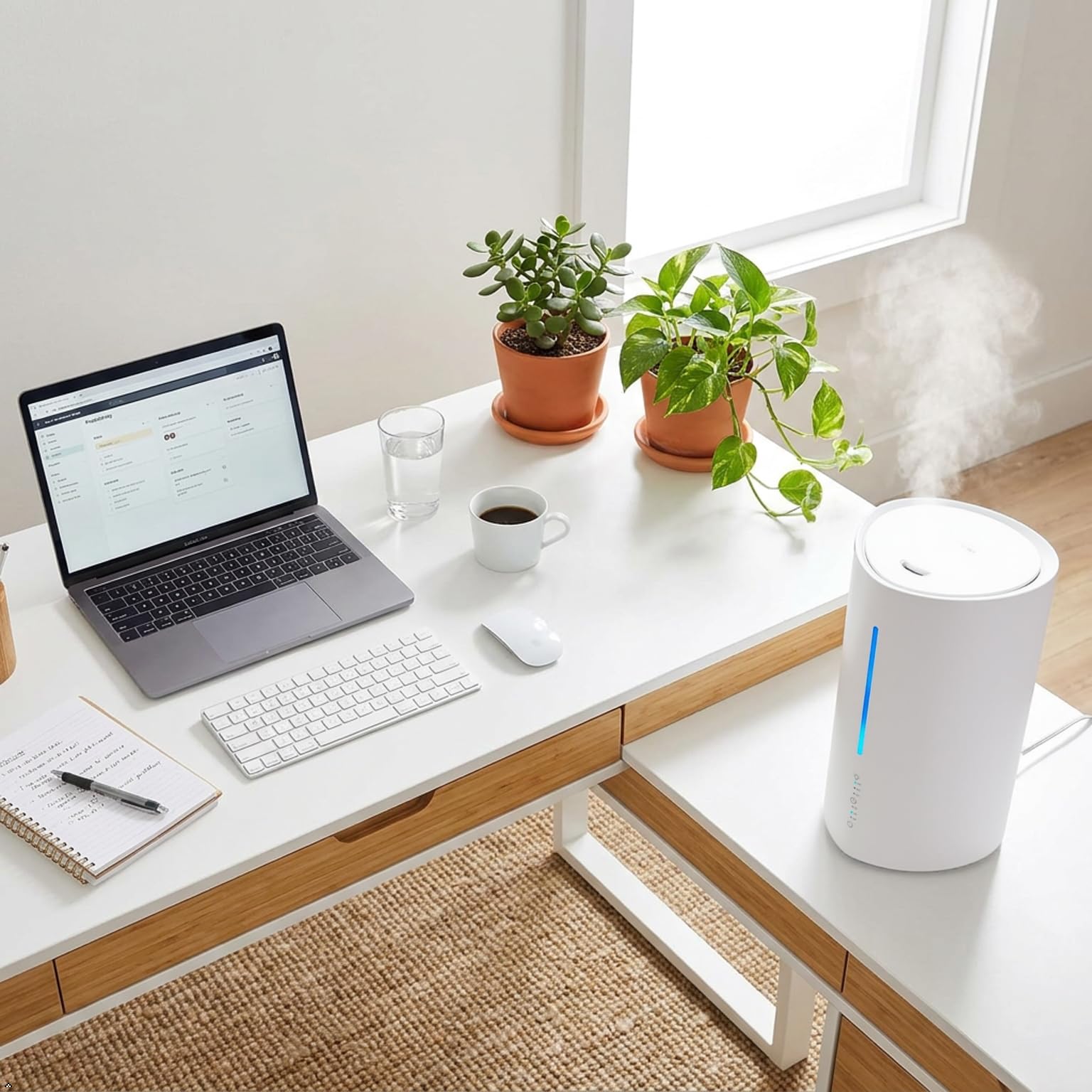 3L Top-Fill Humidificador de Aire y Difusor de Aromas,Relleno Superior Boquilla de 360°,3 Modos,Auto Apagado,Luz Nocturna,Ultra Silencioso para la Habitación de Bebés,Oficina,Dormitorio