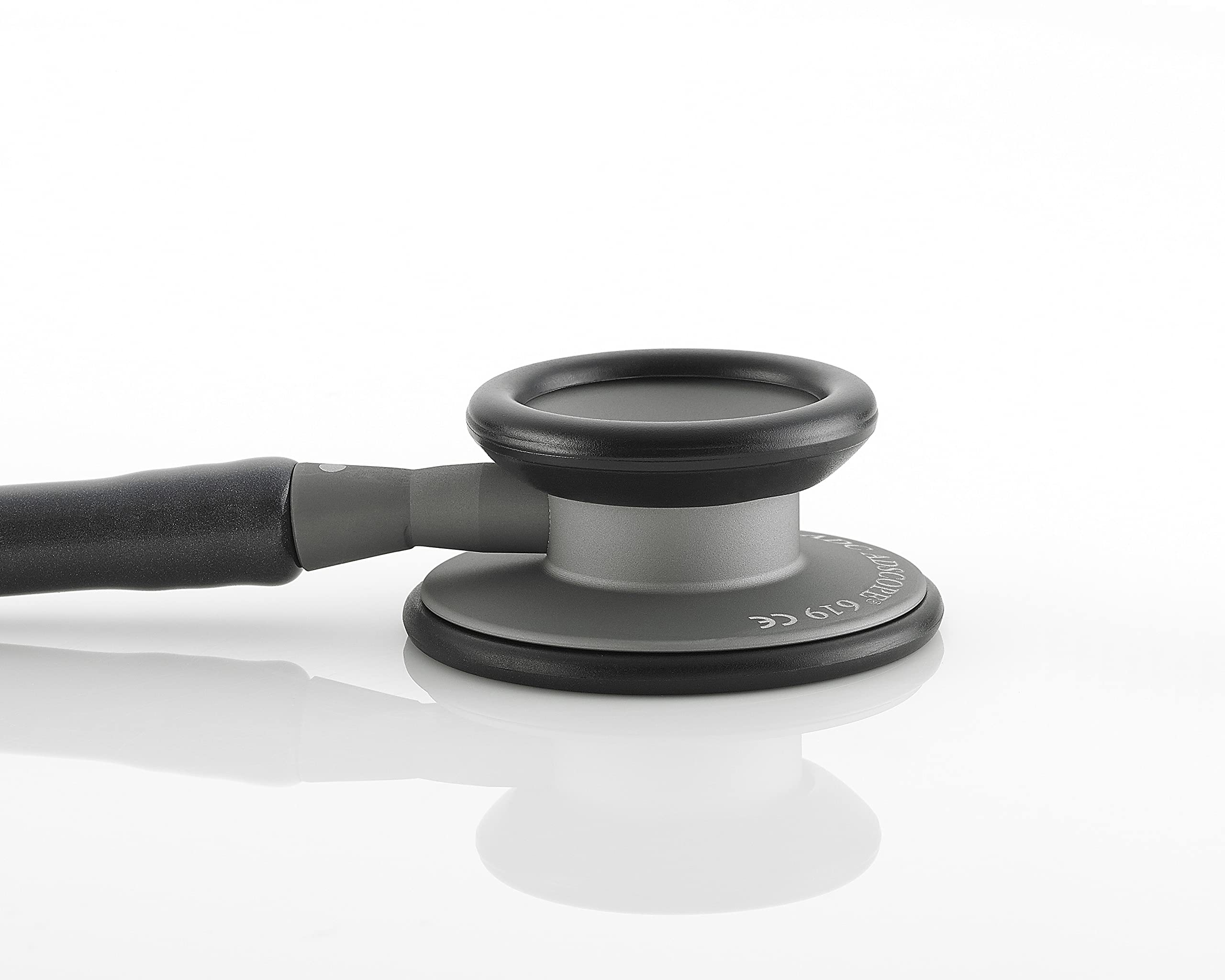 ADC - 619SM Adscope Lite 619 Ultra Lightweight Clinician Stethoscope with Tunable AFD Technology, Smoke Finish with Metallic Gray Tubing
