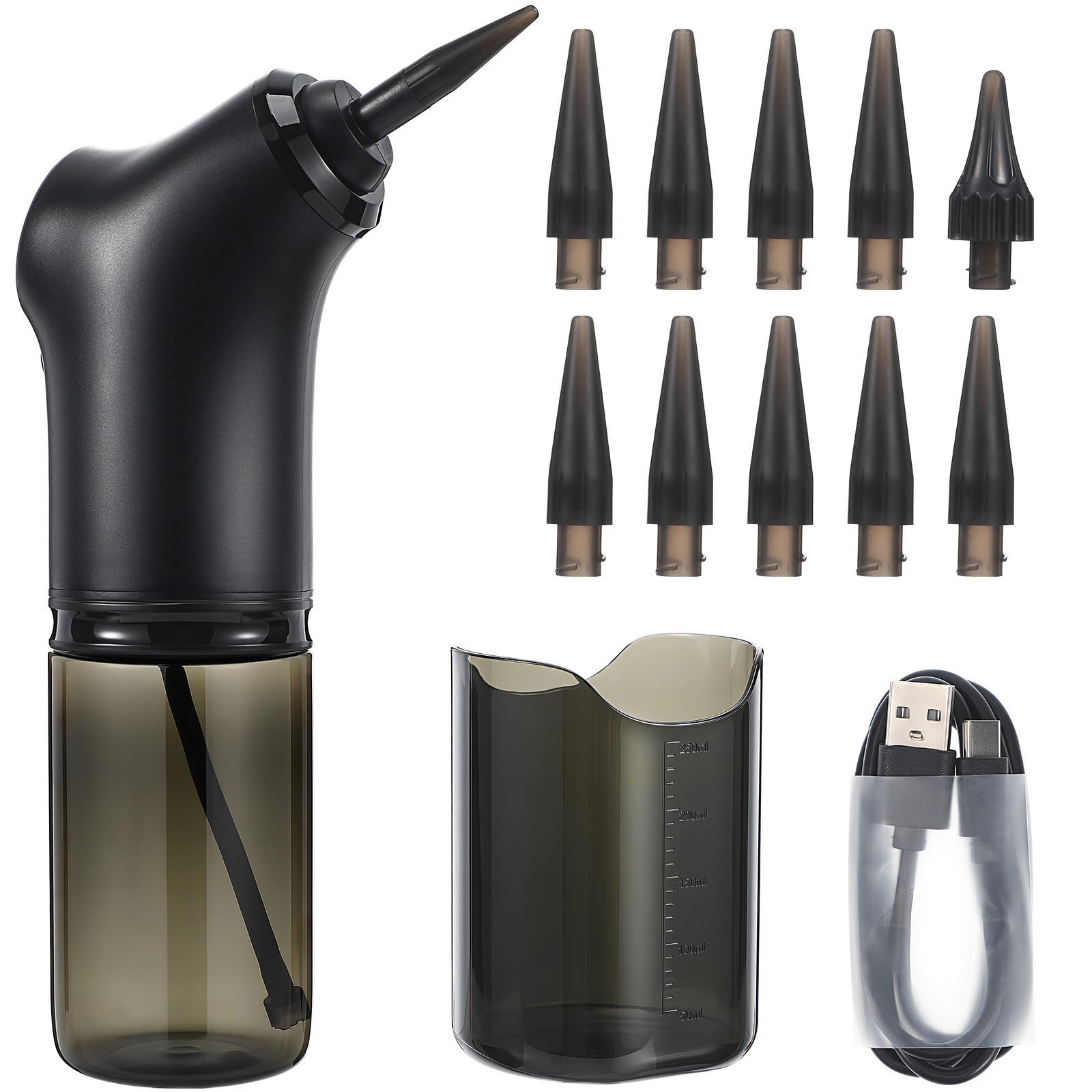 Beaupretty Pulitore Elettrico per Orecchie, Rimozione del Cerume, Capacità 200ml, Batteria 2000mah, Testa Sostituibile, Materiale Abs, Portatile per Uso Quotidiano