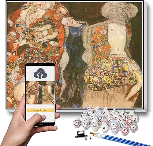 Miniatura 6 de Gustav Klimt Arts - Kits de pintura de bricolaje para adultos, pintura desnuda femenina para decoración de pared del hogar