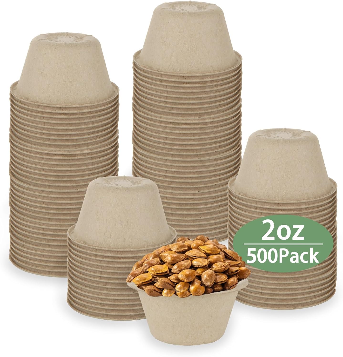 Acrux7 500 Pack 2 oz Disposable Souffle Cups, Compostable