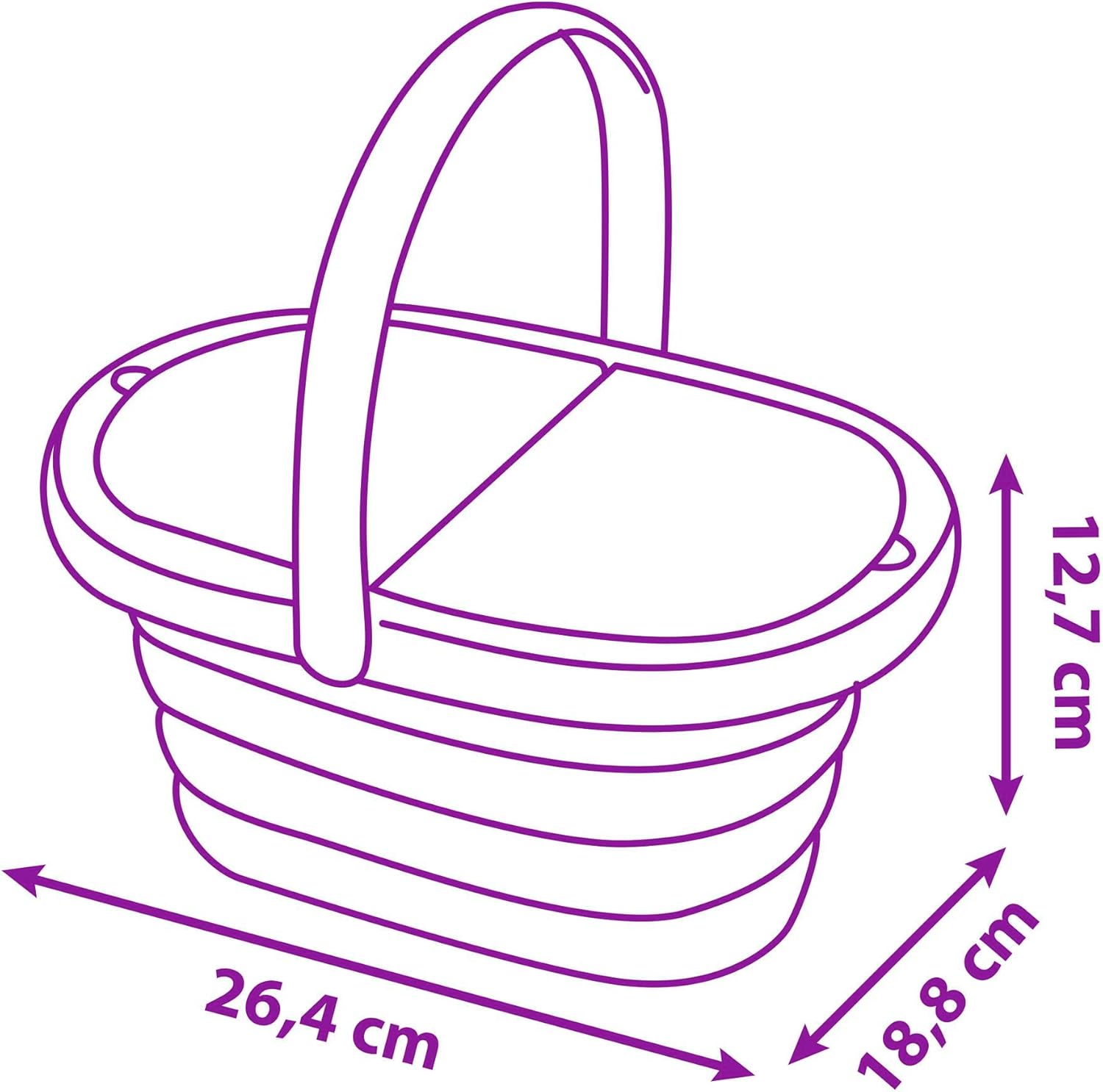 Smoby - Stitch - Picnic Basket - Easily Transportable - 19 Accessories Included - Cups, Glasses, Fruit Rings, Waffle, Meringue and More - for Ages 3 and Up - Made in France