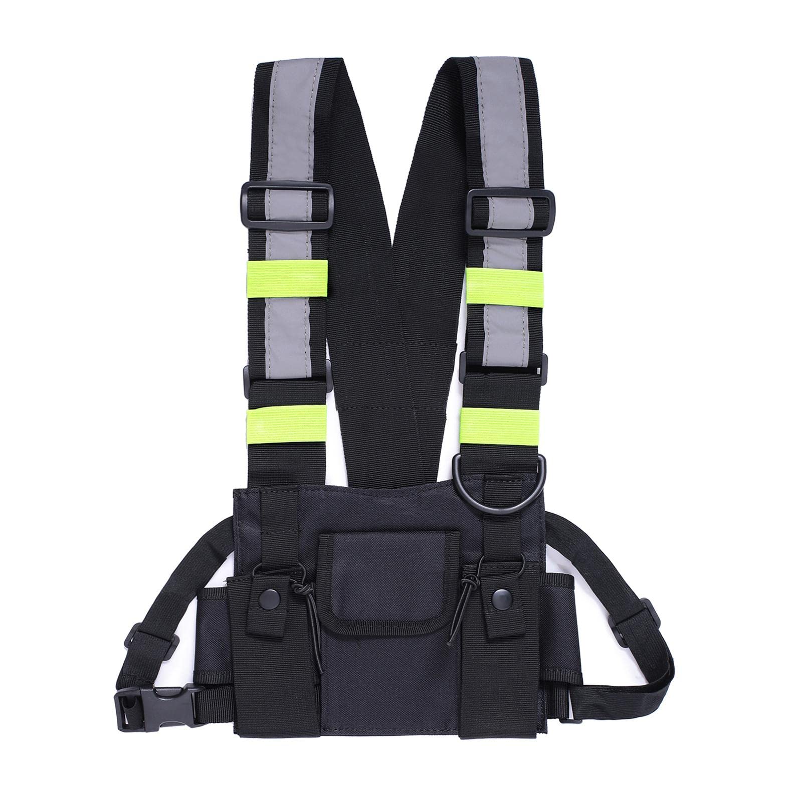 Men Chest Rig Vest Outdoor Harness Bag Sport Pouch Shoulder Bag Phone Holder Black Green-image-24