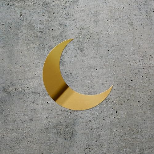 Miniatura 2 de Calcomanías transparentes de Halloween Luna creciente (oro metálico) Calcomanías de vinilo impermeables de alta calidad para teléfono portátil,