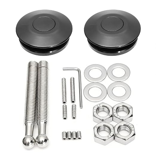 ANJOSHI Hood Pins Quick Release Latch Clip Push Button Kit 2.44-Inch