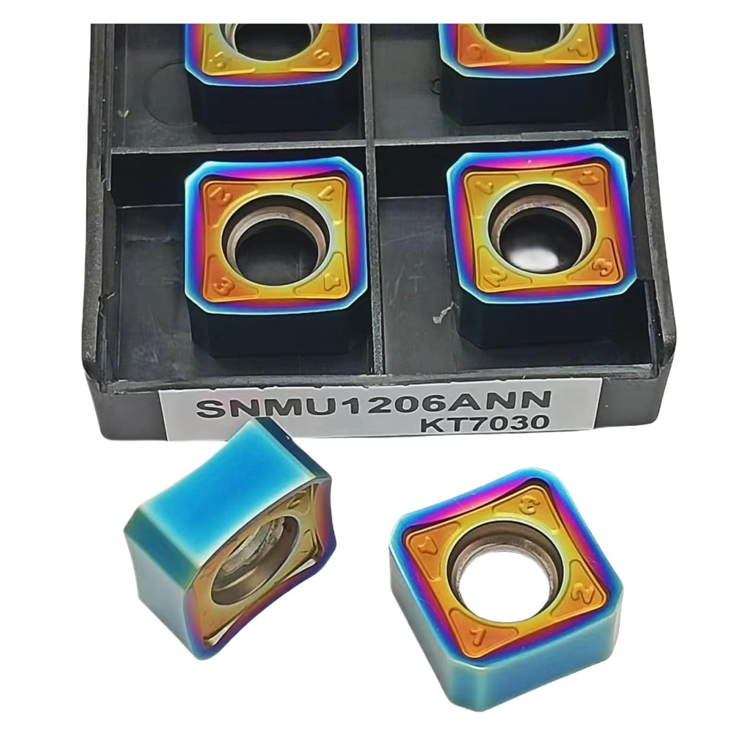 Turning Indexable Inserts Carbide 10PCS SNMU1206ANN KT7030 Hard Alloy Cutting Tool Double Sided Milling Balde Precision