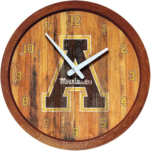 Miniatura 331 de The Fan-Brand NCAA Oklahoma Sooners: Faux Barrel Top Wall Clock Sports Team Bar Sign Décor - Home Man Cave, Party Decoration - Made On Demand