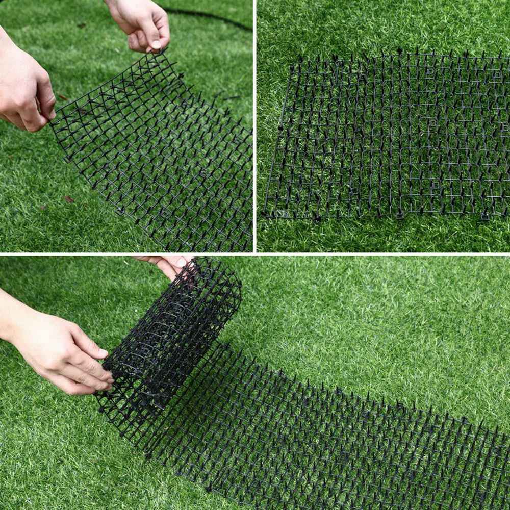 Tappetino Anti Gatto,Tappetino Repellente per Gatti, Dissuasore Gatti con Punte,con 8 pioli,Plastica Rete Spinata per Animali Selvaggio Protezione delle Piante da Giardino all'aperto 200 * 30 cm