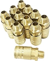 Vista 11 de Accesorios de manguera de aire, kit de acoplador de aire NPT hembra de 1/4 de pulgada, 12 piezas de accesorios de compresor de aire, accesorios