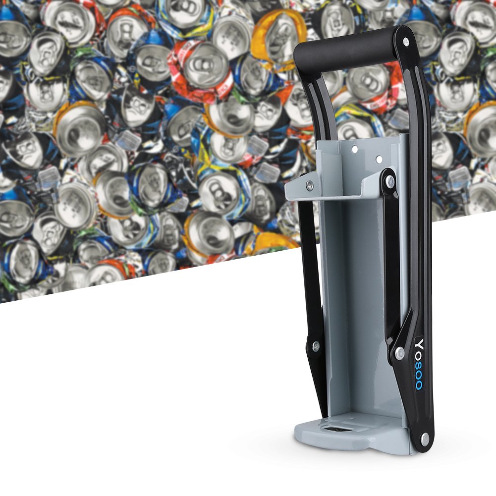 Cafopgrill Trituradora de latas Dispensador de pared casero Trituradora de latas de 16 oz Trituradora de cerveza