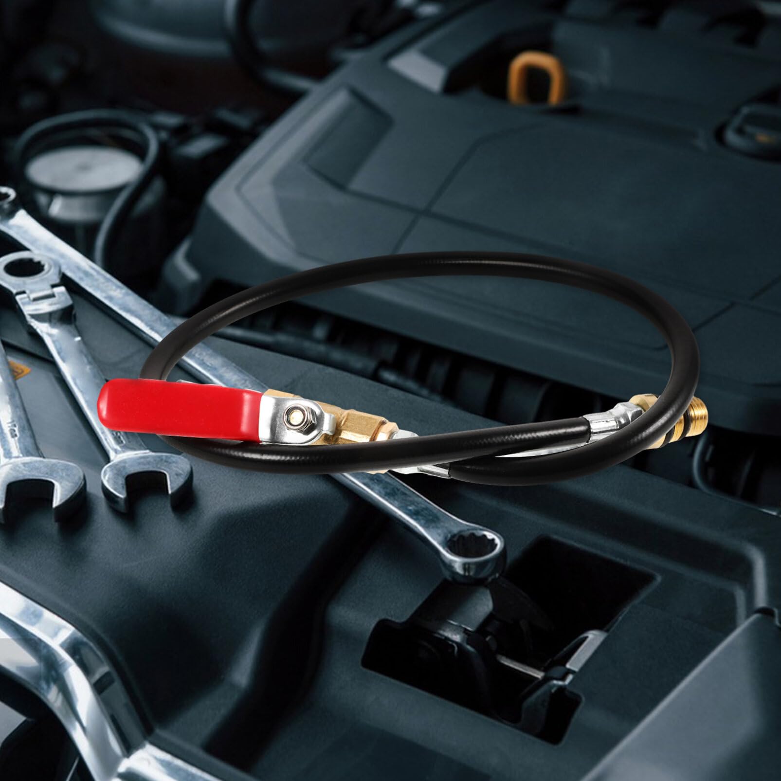 SOLUSTRE Engine Air Valve Holder Pressure Pipe Cylinder Power Valve Holder Cylinder Pressurization Detection Tool Pressure Pipe Cylinder Leakage Test Assistant Tool