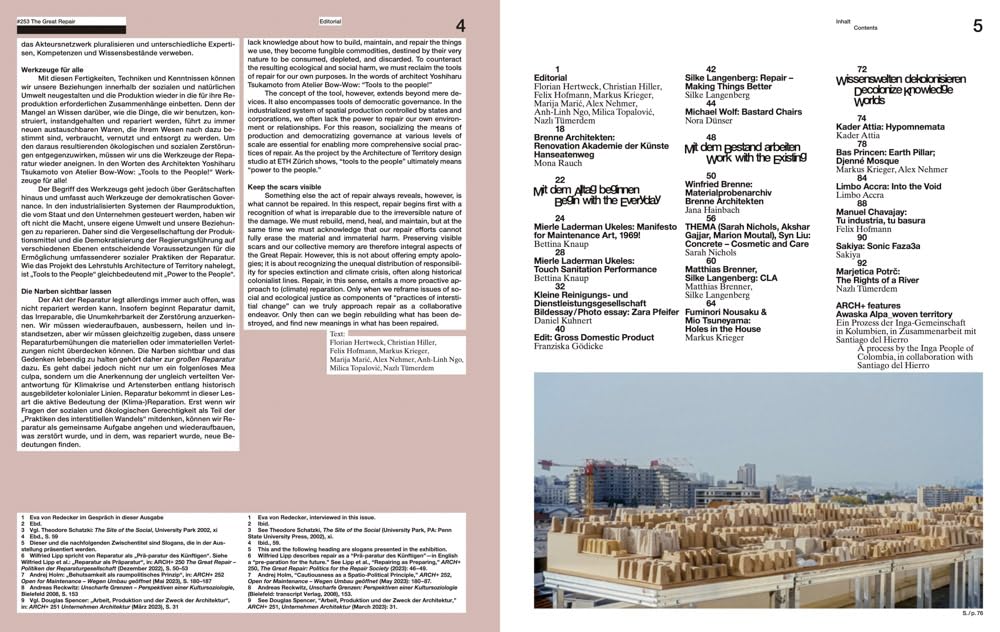 ARCH+ The Great Repair vol.2 : A Catalog of Practices /anglais
