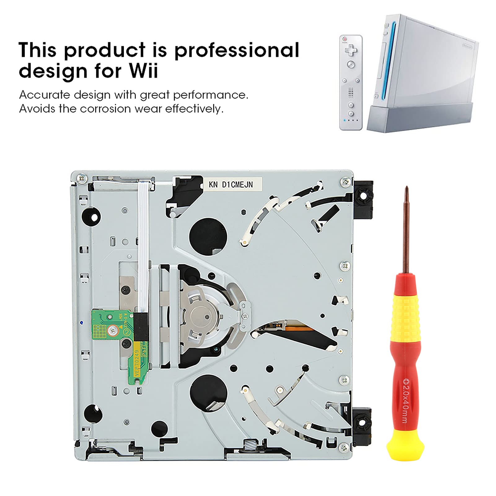 Pieza de Reparación de Repuesto de Unidad de DVD para para Consola D2E, Repuesto de Unidad de DVD Original ABS, Kits de Accesorios de Repuesto de Unidad de Disco con