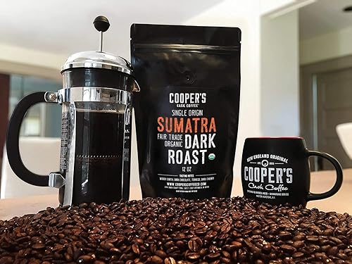 Miniatura 5 de Ethiopian Bold Light Roast Grado 1 - Café de grano entero - Bolsa de 2 libras y Sumatra orgánico tostado oscuro - Café en grano entero - Bolsa de 2